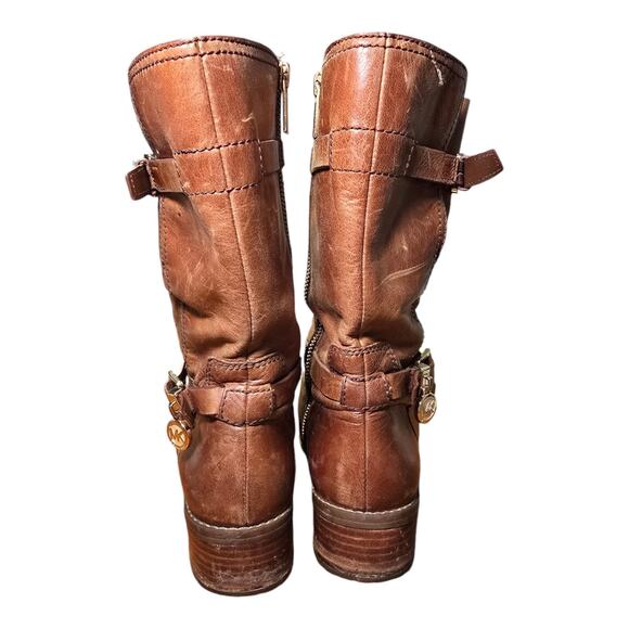 MICHAEL Michael Kors Blake Boot 7.5 M Brown winter Boot Buckles Calf - Picture 5 of 16